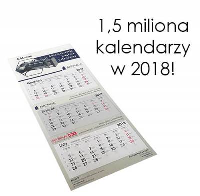 1,5 miliona kalendarzy w 2018