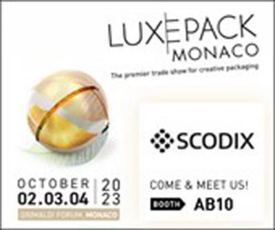 Scodix zaprezentuje zrwnowaone, luksusowe ozdoby opakowa na targach LUXE PACK Monaco