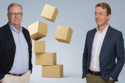 Od lewej: Lars Lundin, dyrektor generalny, Holmen Board and Paper i Tommy Wiksand, dyrektor ds. rozwoju biznesu