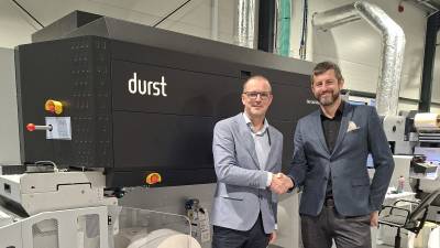 Patrycjusz Mamczarz, w�a�ciciel Printmy; Grzegorz Zieli�ski - Dyrektor Dzia�u Label & Flex Pack, LFP Industrial Solutions