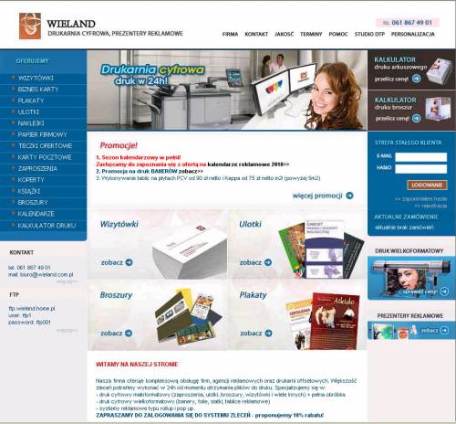 Serwis Web-to-print drukarni Wieland