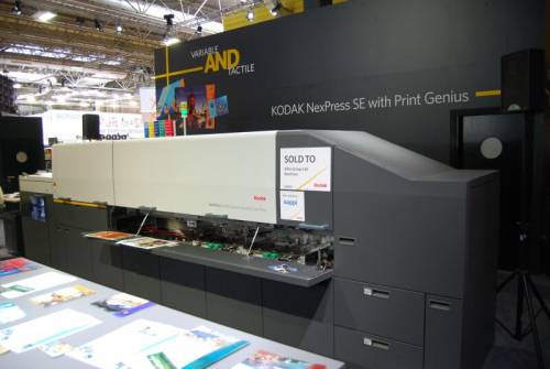 Maszyna Kodak NexPress SE3000 bya prezentowana na stoisku firmy Kodak podczas targw Ipex 2010